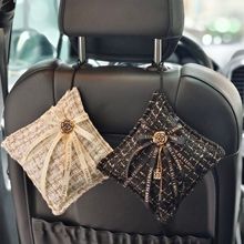 摩登米兰小香风山茶花竹炭包汽车挂包车用香熏包汽车用品内饰炭包