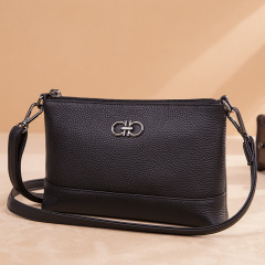 Genuine leather bag for women 2024 new fashion soft leather shoulder bag versatile simple top layer cowhide crossbody small bag for women