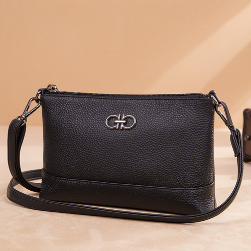 Genuine leather bag for women 2024 new fashion soft leather shoulder bag versatile simple top layer cowhide crossbody small bag for women