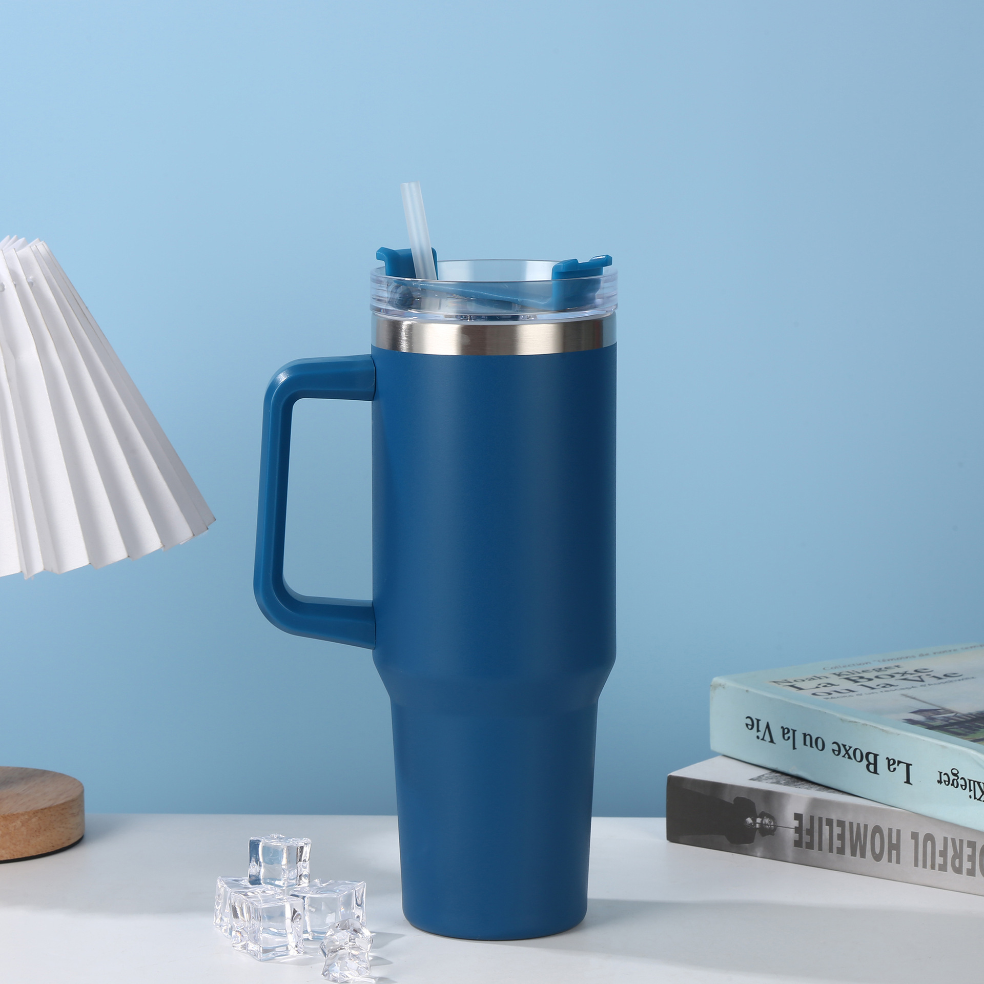 Cross-border 40oz taza de automóvil Big Mac Ice Ba taza 304 taza de acero inoxidable portable taza de paja de automóvil al por mayor