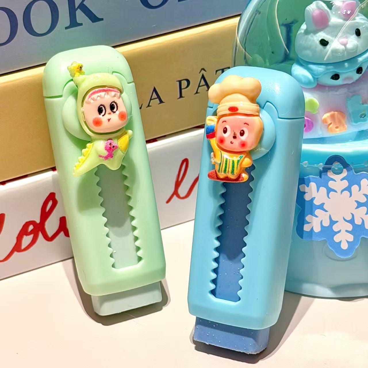 Nuevo tipo de resina de estrellas de goma de empuje para estudiantes de papelería especial sin rastros no caer residuos goma de empuje al por mayor