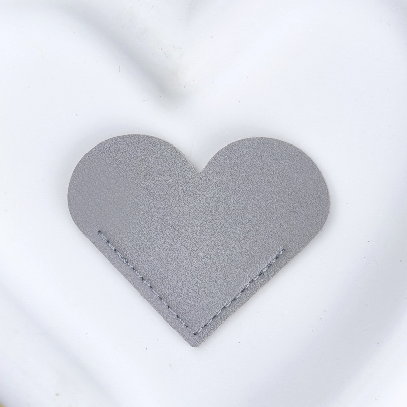 Marcador de Libros de Esquina en Forma de Corazón de Cuero PU para Lectura
