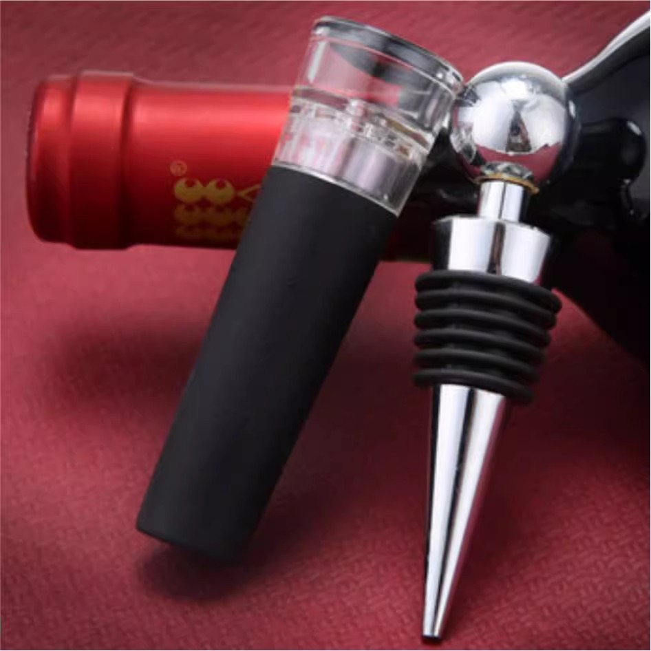 Tapón de vino tapón de botella de mantenimiento fresco tapón de vino tapón de botella de cuentas de hierro de acero inoxidable