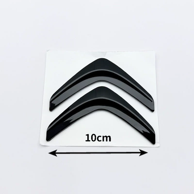 Car Rear Emblem Citroen English – Car logo - double-label-10cm-black