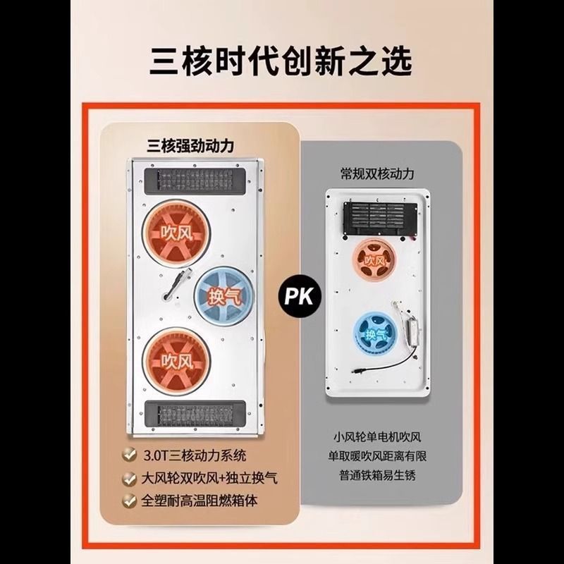 浴霸排气扇照明一体卫生间风暖集成吊顶led取暖灯浴室源头厂家批|undefined