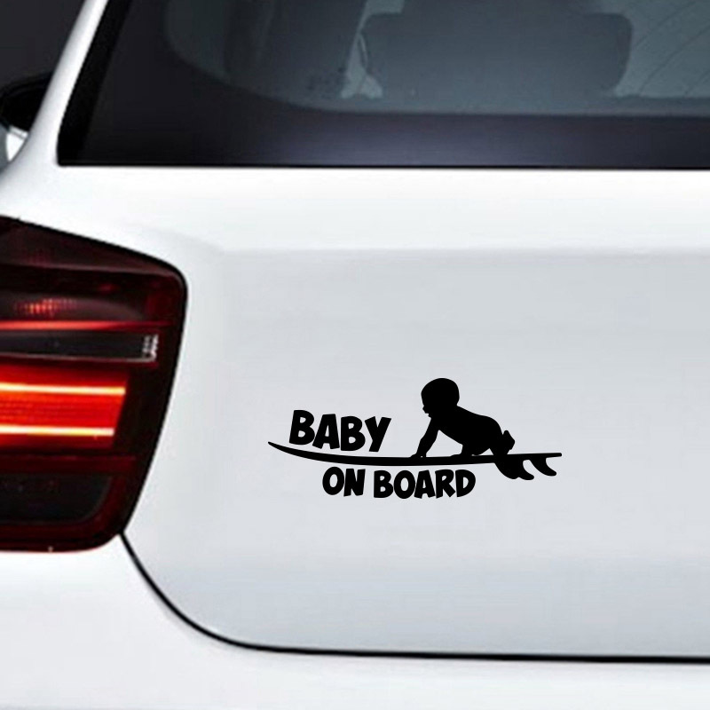 Personality Body Stickers BABY ON BOARD Baby Warning Car Stickers Truck Doors And Windows Bumper Stickers
