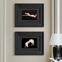 高级感法式现代客厅书房装饰画美式复古新中式软装壁画常玉挂画