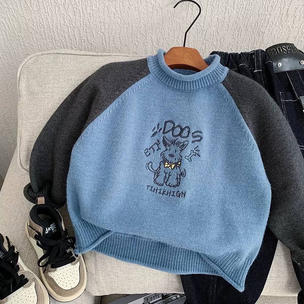 木野儿童冬季毛衣湖州织里童装男女童休闲韩版针织衫宝宝可爱上衣