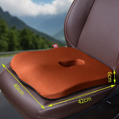 car universal heightening cushion: Seat cushion, seat cover - brown-upgraded-version