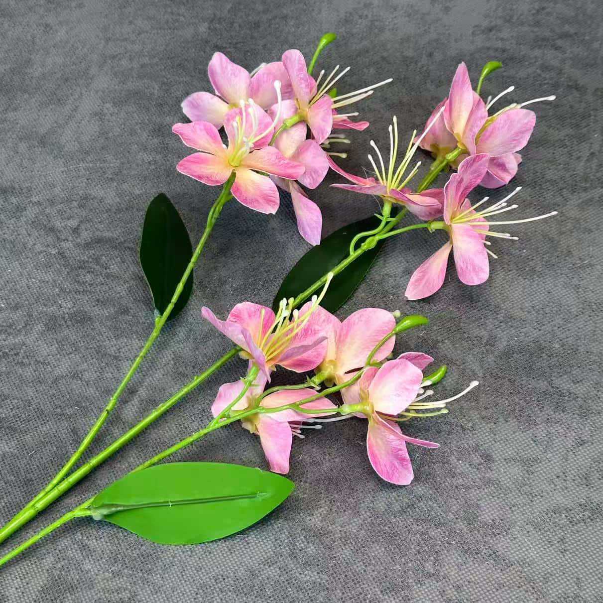 3 flores de jazmín de imitación de un solo sueño decoración de bodas decoración de hoteles flores falsas transfronterizas al por mayor
