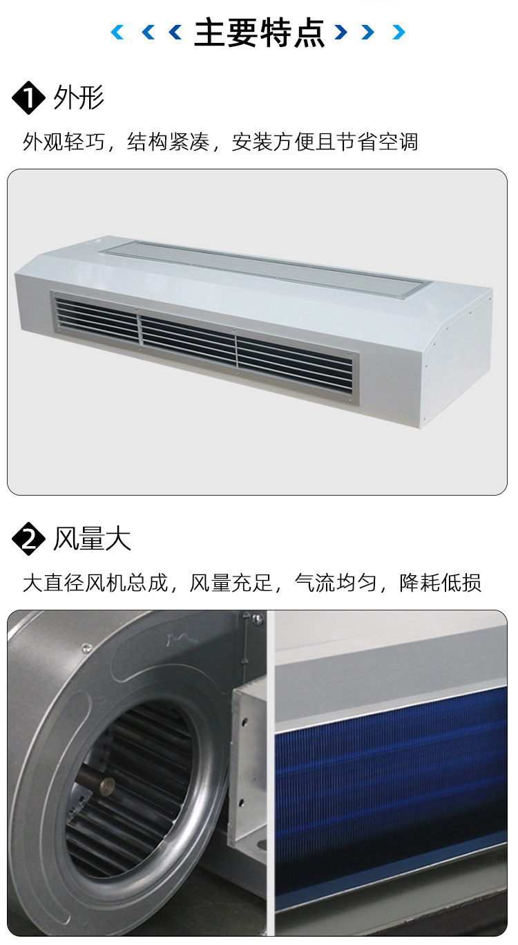 低噪音大风量卧式明装风机盘管 商用水循环吊顶风盘暖风机现货-阿里巴巴