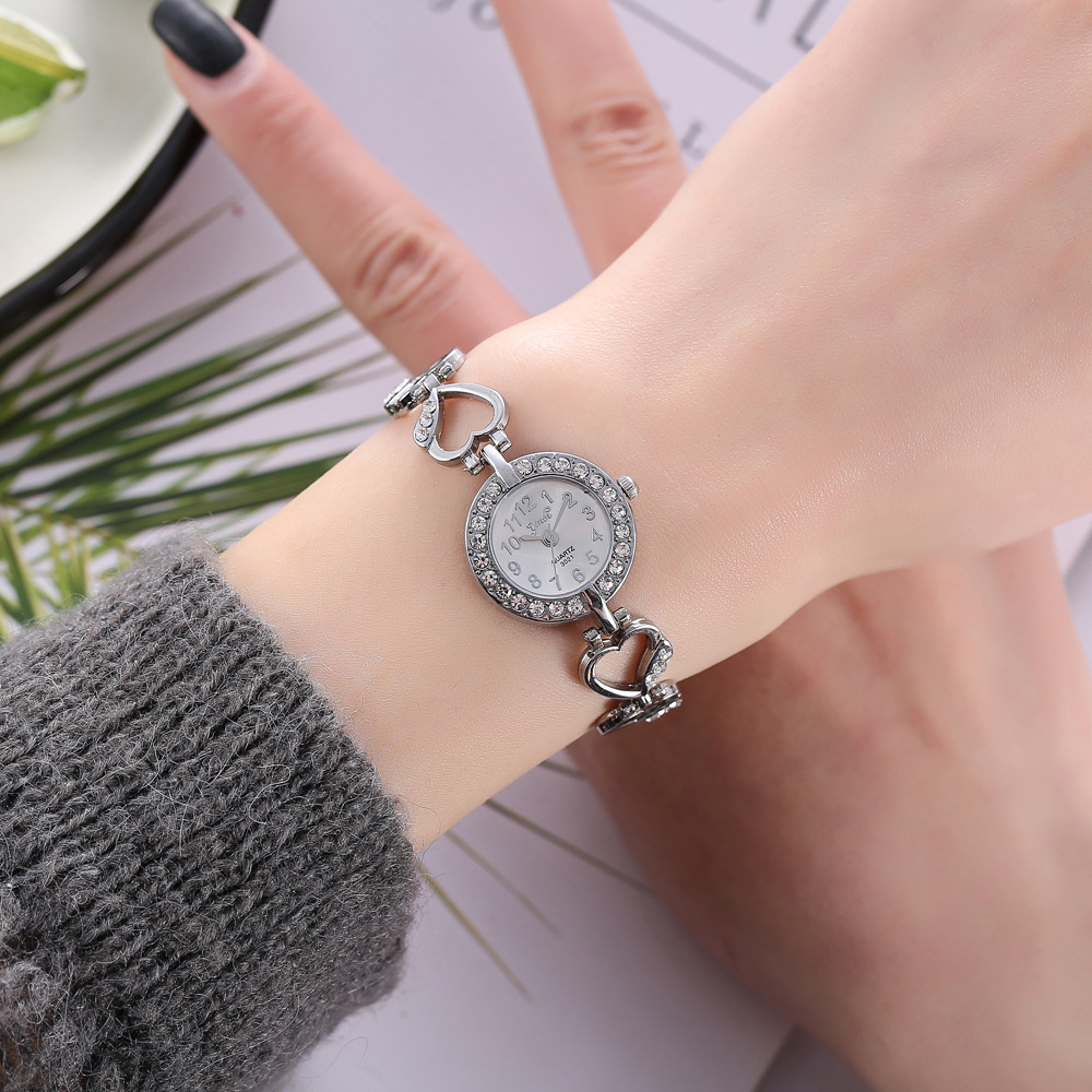 Unisex new style ladies' personalized trend alloy bracelet set fashionable trend temperament diamond inlaid quartz ladies watch_voghion.com