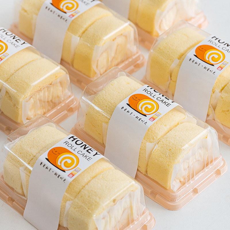 哈尼蛋糕卷包装盒瑞士卷山母切块分装盒子烘焙一次性蛋糕卷打包盒