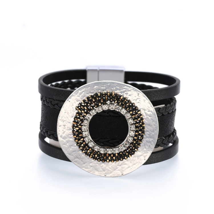 fashion diamond leather buckle braceletpicture22
