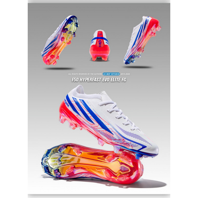 Tenis de Fútbol F50 con Tacos Galvanizados de TPU y TPR para Pasto Natural Duro