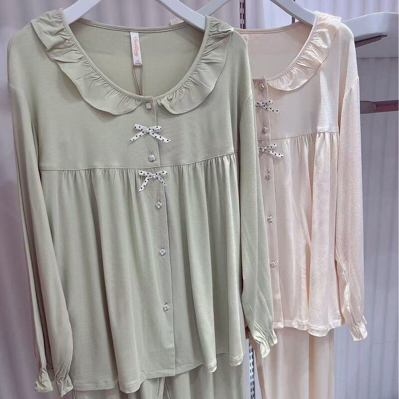Autumn 2025 New Pajamas Women's Gold Velvet Long Sleeve Cardigan National Style New Chinese Style Pure Desire Home Clothes for Outer Wear