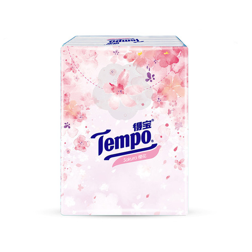 Tempo Treasure 12 Pack Facial Tissues Cherry Blossom Scent Portable Tissues T0131 Napkin Facial Tissue Family Size