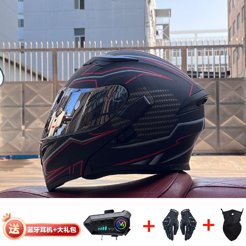 JIEKAI casco de motocicleta casco completo de motocicleta para hombres y mujeres Bluetooth casco de exposición casco de coche eléctrico 3C certificación