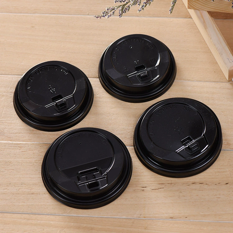 В наличии Одноразовая чашка крышка упаковка на вынос кофе чай с молоком бумажный стаканчик черный переключатель крышка чашки пластиковый откидной оптом