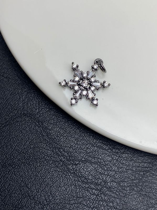 保色满钻锆石雪花吊坠穿珠手工水晶文玩手串手链DIY饰品配件串珠|undefined