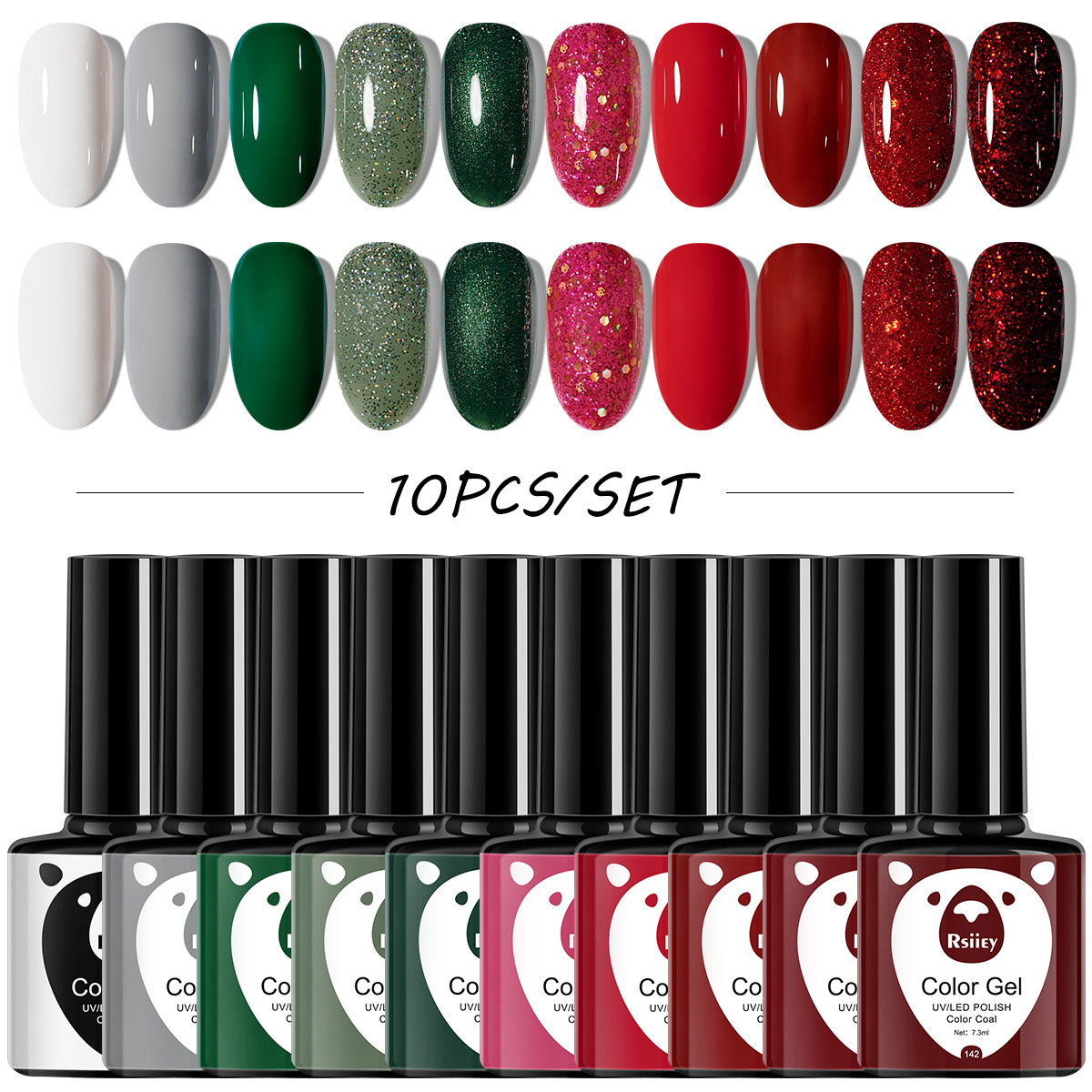 Nail Art Navidad 10 color esmalte de uñas traje de pegamento popular nude lentejuelas UV fototerapia pegamento esmalte de uñas traje de pegamento tienda de uñas