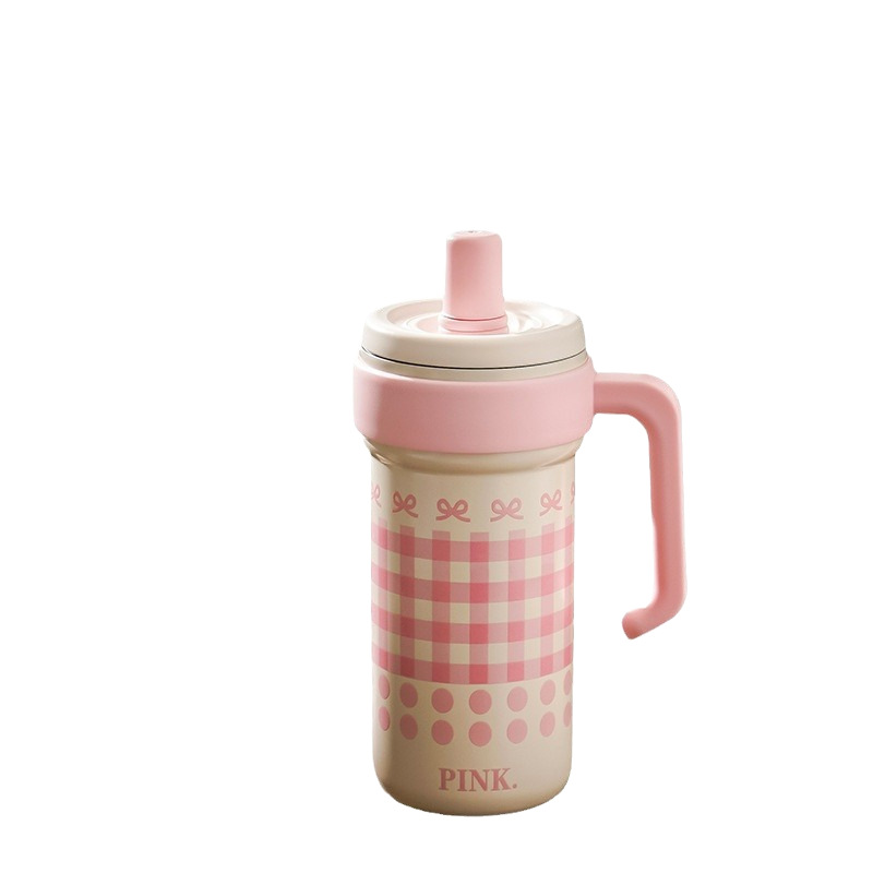 Big Mac Ice Pa Cup 316 Taza termo de acero inoxidable Taza de café con pajita de alto valor de gran capacidad para niñas lindas