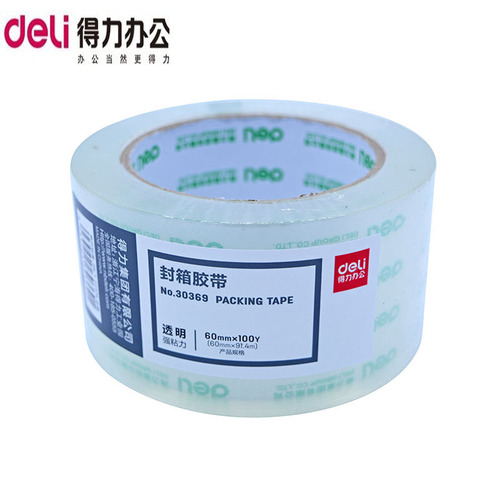 Deli Sealing Tape Packing Tape Large Thick Adhesive Tape Transparent Tape Supermarket Pack