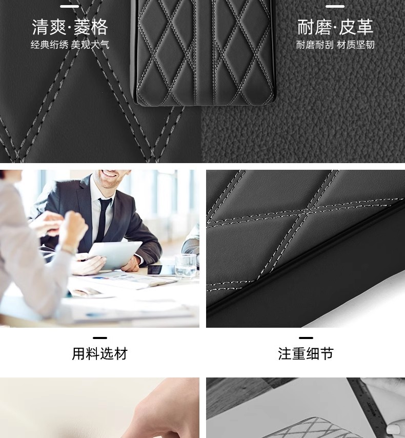 Amazon cross-border car armrest box pad water corrugated nappa leather armrest box booster pad factory direct universal