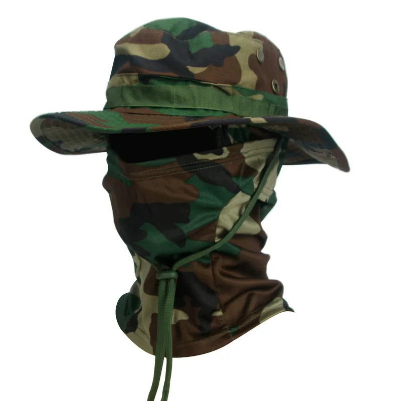 Camouflage mixed tactics set, travel hat