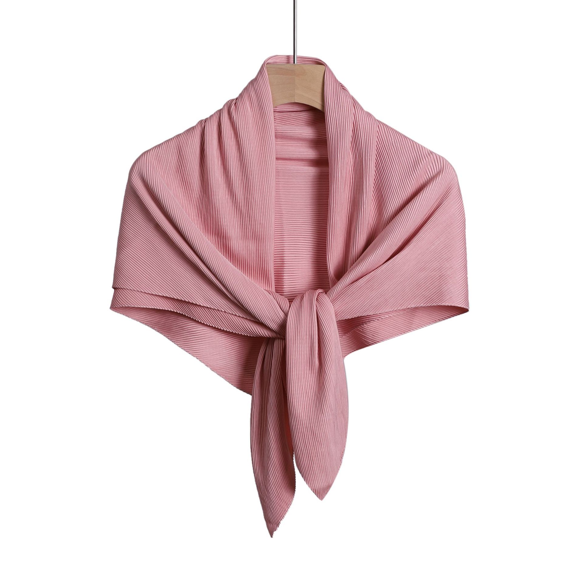 신상품 다이아몬드 구겨진 패드 스퀘어 심플 모든 매치 단색 숄 액세서리 hijab A40