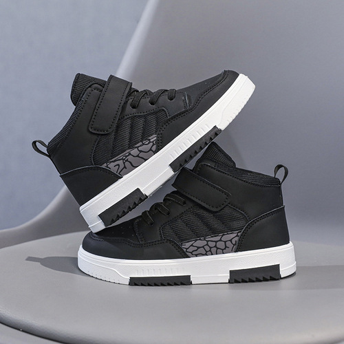 Children's Platform Shoes High-Top Boys' Shoes Kids' Sports Shoes Casual Shoes for Middle Children Trendy Shoes Spring and Autumn