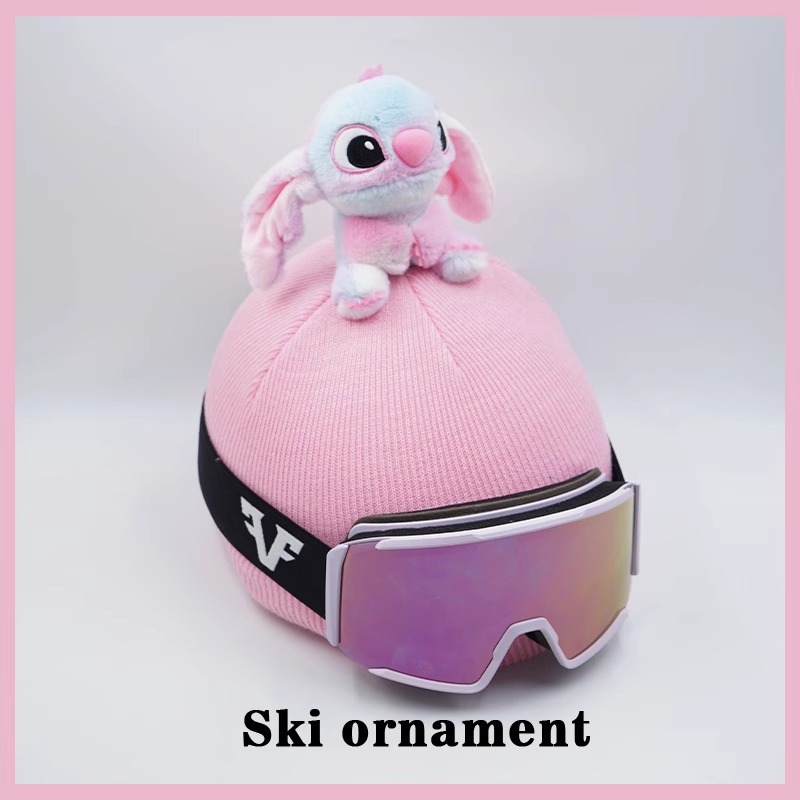 Tie-dye Stitch Doll Cartoon Ski Hat Helmet Cover Handmade Plush