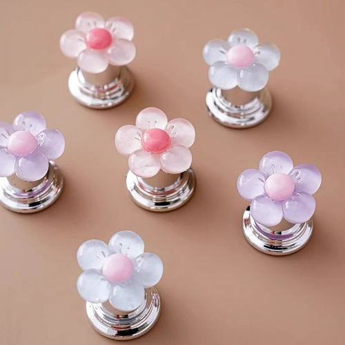 Cute flower toilet button for manicure, special bathroom water tank switch button, universal press, lid for flushing