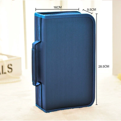 Multimediya və saxlama aksesuarları | discs, disc bag, disc holder - 128-pieces-of-mercerized-fabric-in-dark-blue