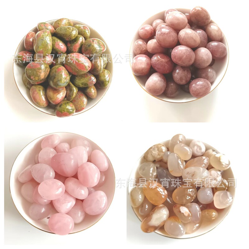 Crystal Raw Stone Rolling Stone Gravel Red Agate Lapis Lapis Pink Crystal Red Jasper Amethyst Colorful Mixed Stone