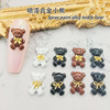 Japanese metal spray paint, cartoon three dimensional nail decoration with bow, new collection, with little bears, wholesale