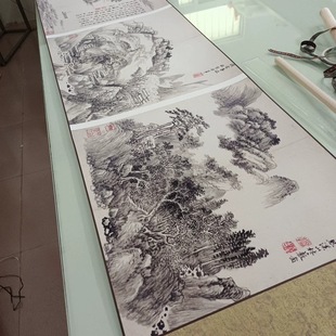 Imitation of Wang Hui's Landscape Paintings, Ink Calligraphy and Painting, Chinese Landscape Prints, and Antique Reproductions