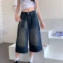 夏季水洗男女美式牛仔裤