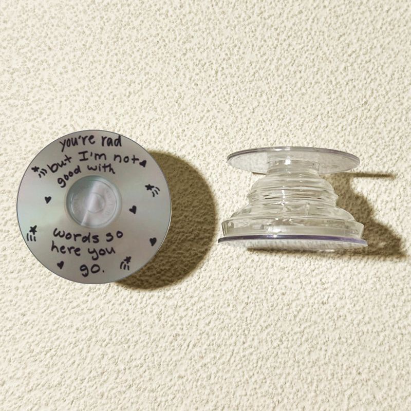 Ins disco de música redondo creativo para el soporte de airbag de teléfono móvil pegado 360 rotación retráctil perezoso perseguir el drama de escritorio