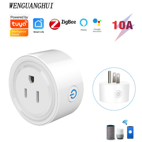 Tuya Smart Socket US Standard Tuya ZigBee Mobile APP Control Alexa Voice Control No USB