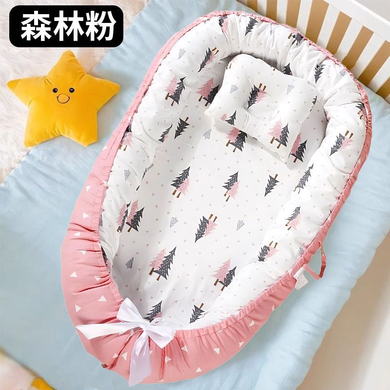 Cama de bebé portátil desmontable transfronteriza en la cama media para recién nacidos acostados para dormir