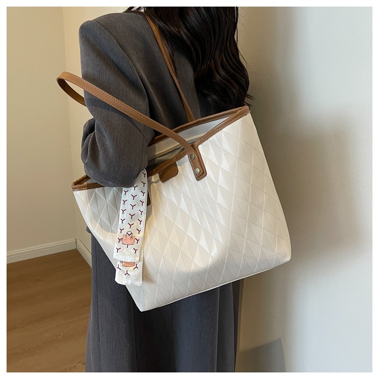 Women's Tote Bag Large Capacity Pu Leather Versatile Handbag_voghion.com