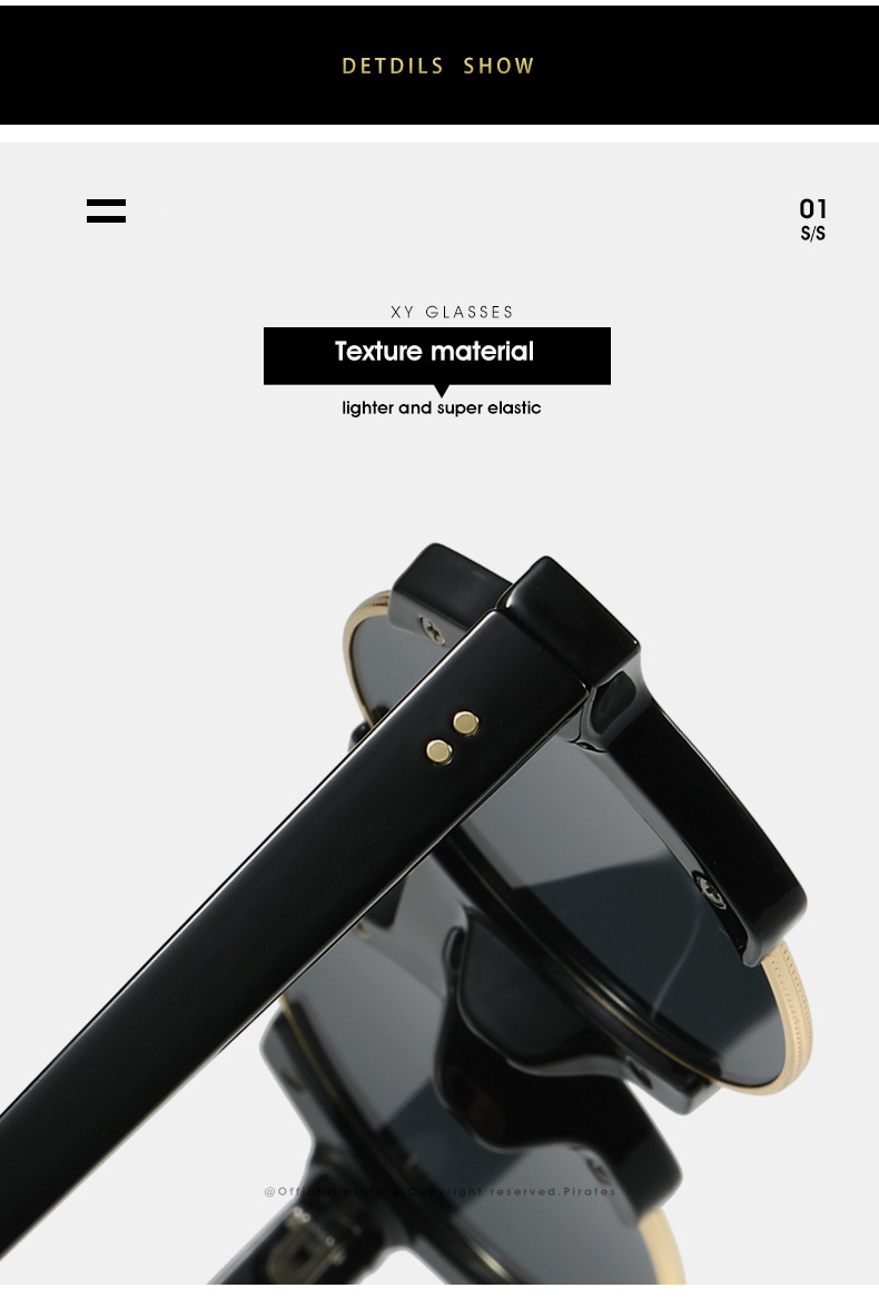 65g Weight Full Frame Glasses Structure Sunglasses Classification PC, UV400 Protection Lens Material Round Frame Glasses Style Outdoor, Travel Occasion Solid Color Pattern All Seasons Season Unisex Gender Hip-Hop, Streetwear Style Grey, Black Color Hip-Hop Streetwear Solid Color PC UV400 Protection Round Frame Full Frame Women's Sunglasses 13