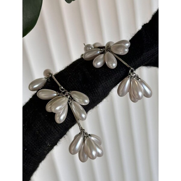 Brand glass earrings drop-shaped handmade