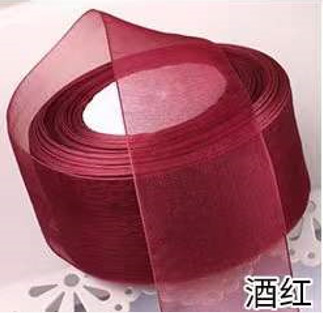 Liquidación al por mayor 4cm transparente hilo de nieve cinta flor regalo caja hornear cinta gasa hecha a mano arco cinta