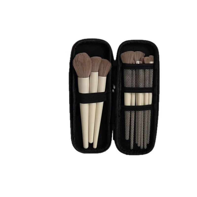 Makeup Brushes Bag, PU & EVA Travel Organizer, Zipper Case Small (4.6×5.5×19 cm) and Large (21×7.5 cm)