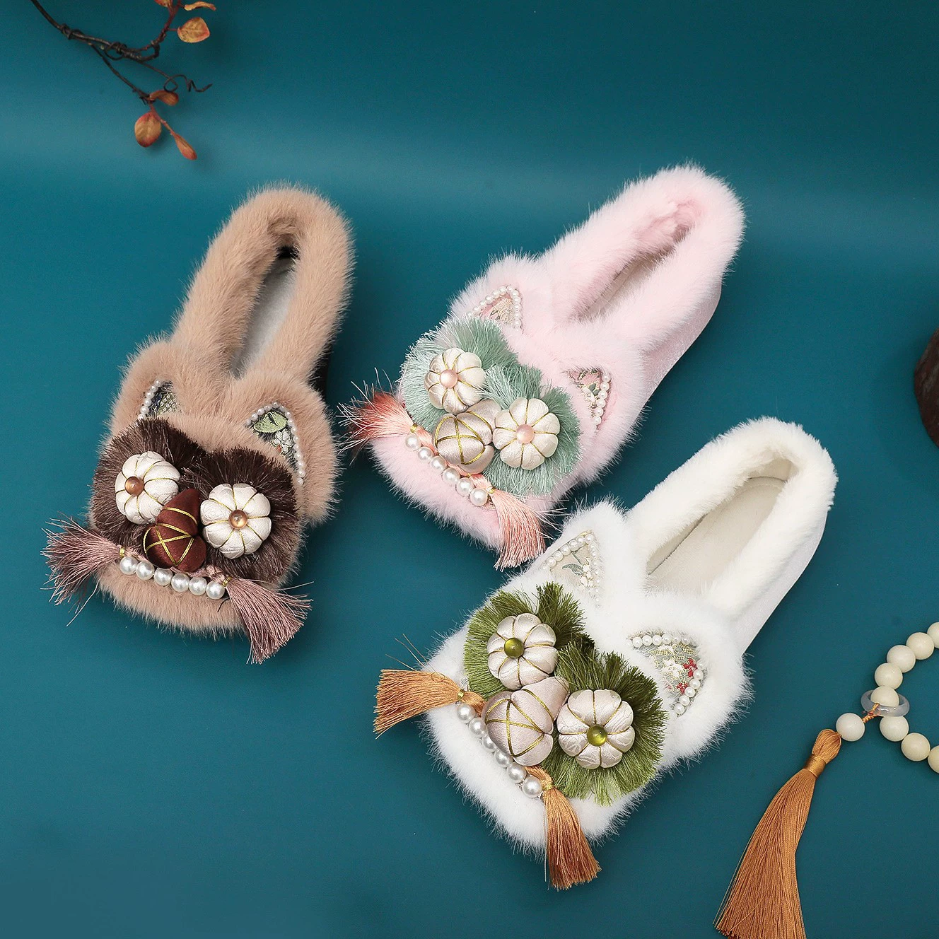 Ткань обувь для взрослых тигра обувь 2024 новый национальный прилив ретро этнический стиль плоская женская хлопчатобумажная обувь 317-56