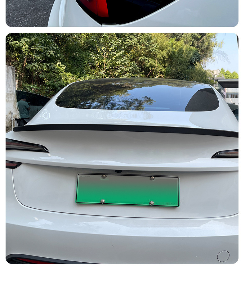 Suitable for Tesla Huanxin Y dry carbon tail Highland3 real carbon fiber spoiler fixed wing
