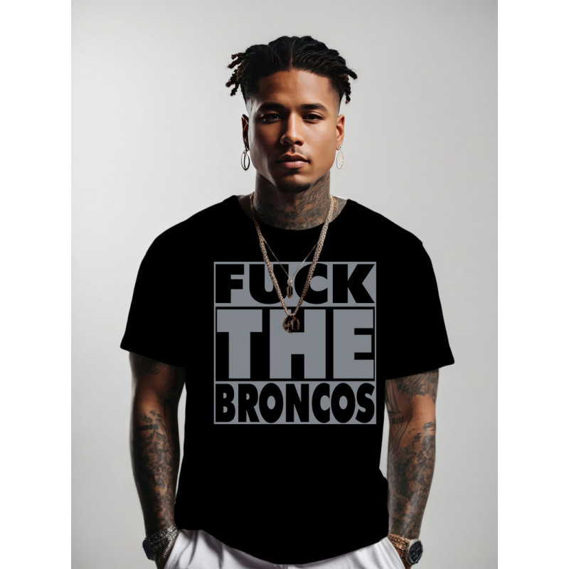 【Cross-Border European Size】F*Ck the Broncos Unisex Heavy Cotton Tee