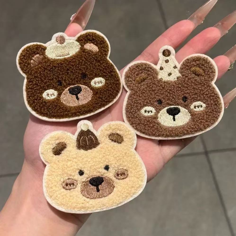 Cute Hat Bear Seamless Velcro Hair Accessories Simple Seamless Girl Hair Sticky Hair Accessories